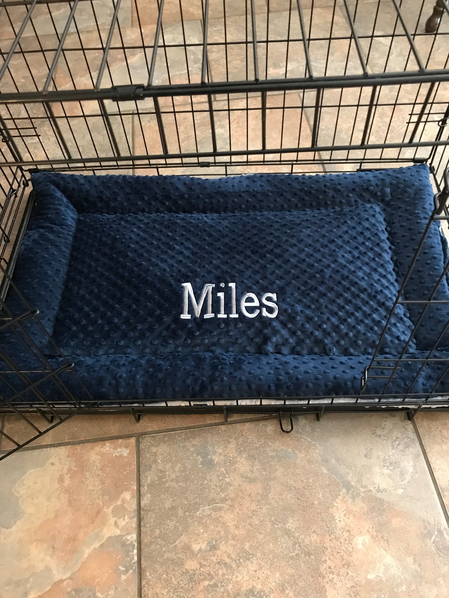 Minky Dot Pet Crate Mat for 54"x 37" Crate