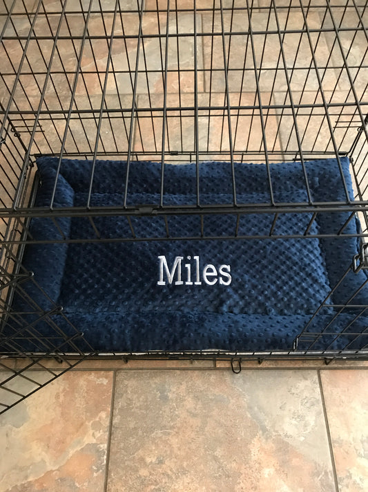 Minky Dot Pet Crate Mat for 30"x 22" Crate